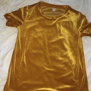 old navy yellow velvet tee